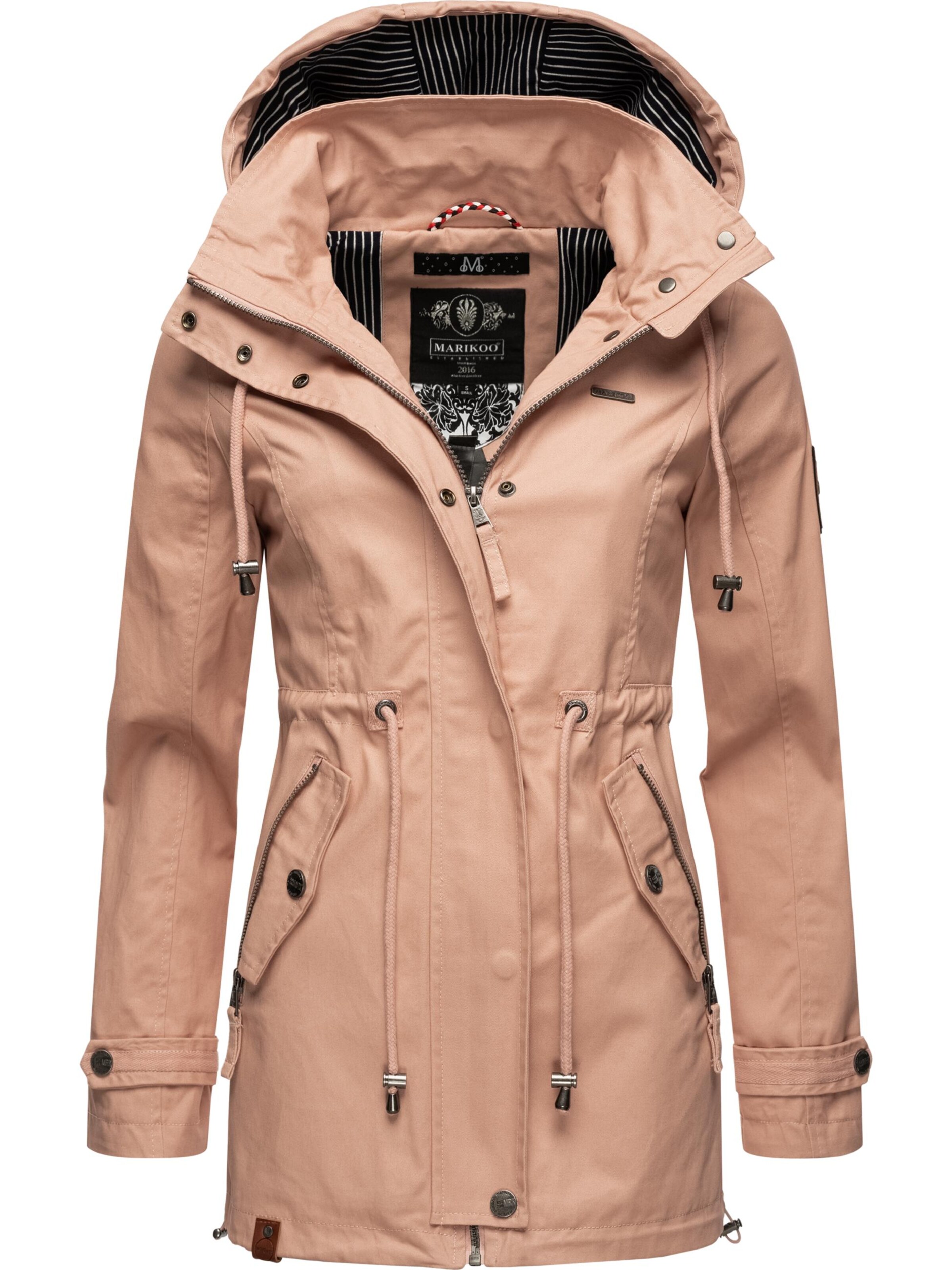 MARIKOO Between-Seasons Parka 'Nyokoo' in Pink: front