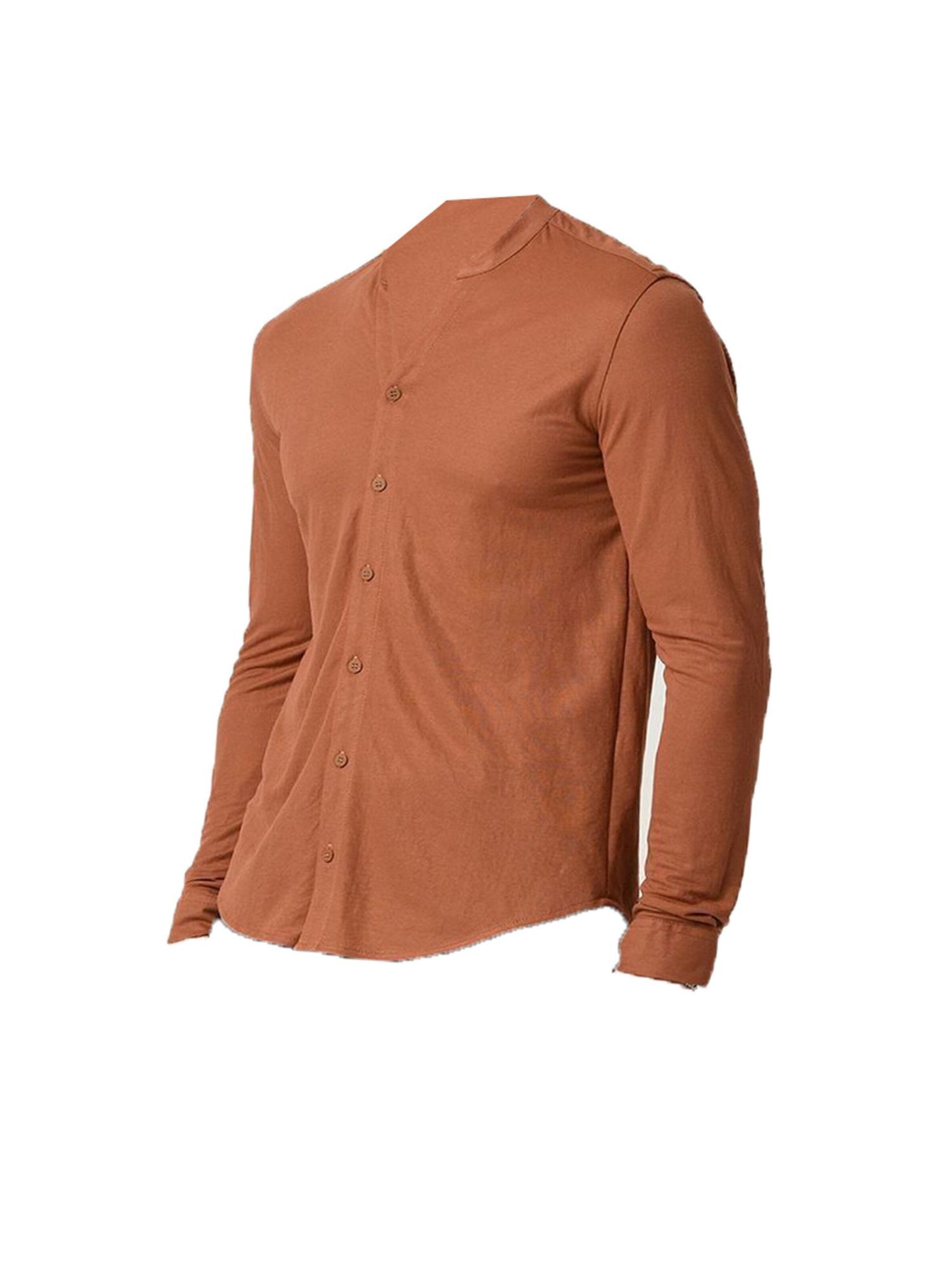 Antioch Слим Рубашка в Коричневый: спереди