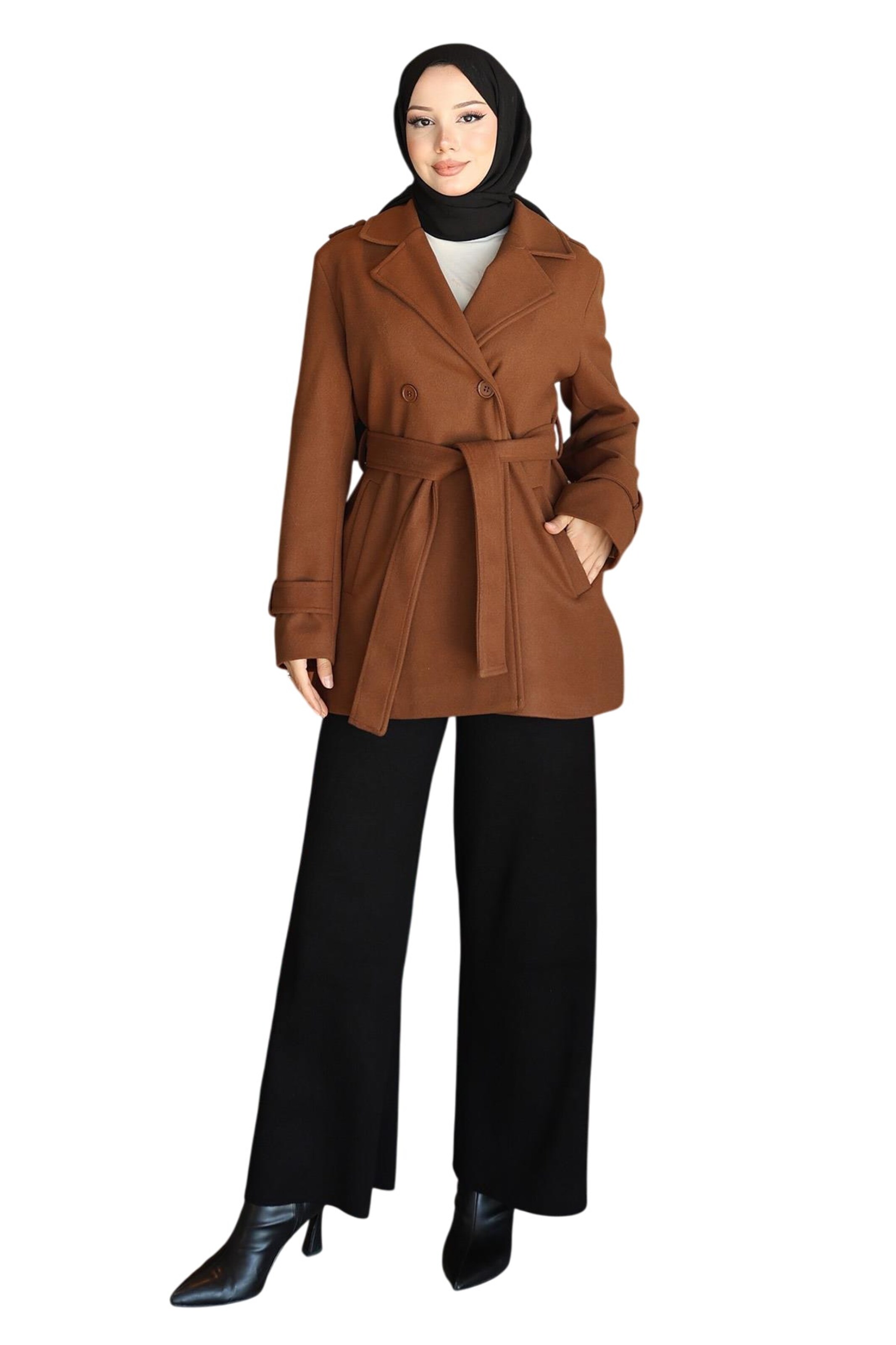 MODAMIHRAM Tussenmantel in Bruin