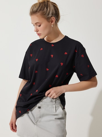 juoda Happiness İstanbul Marškinėliai