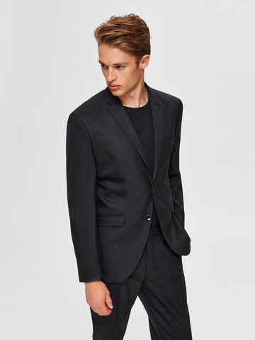 SELECTED HOMME Slim fit Suit Jacket in Black: front