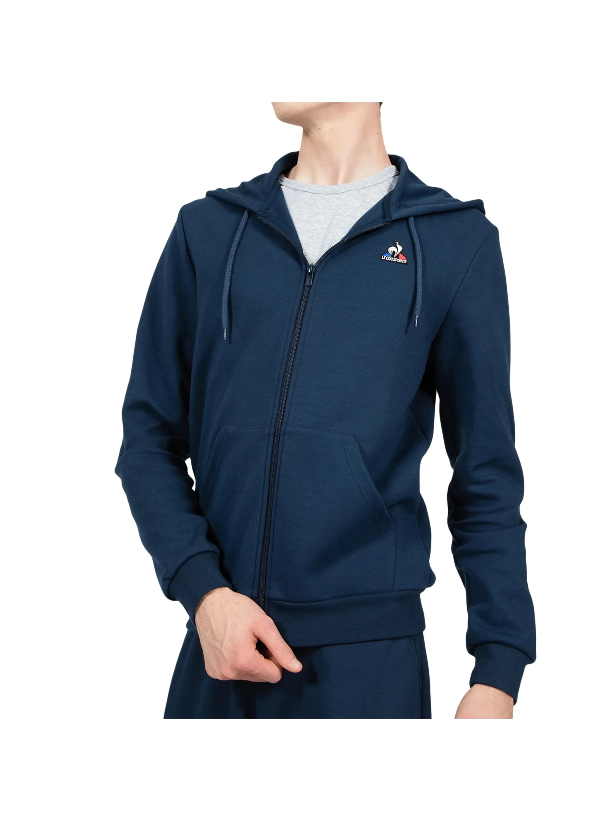 Sweat-shirt 'Zippe essential' LE COQ SPORTIF en bleu : devant