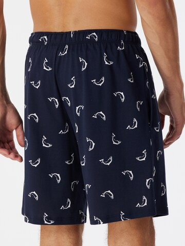 SCHIESSER Pyjamashorts in Blau