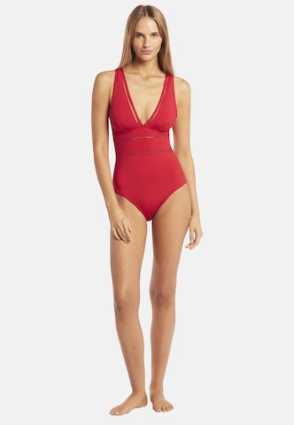 SEA LEVEL Triangel Badeanzug 'Essentials Edit' in Rot