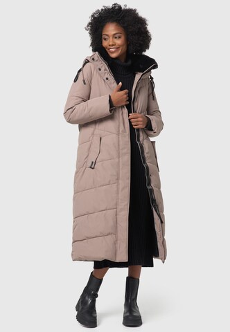 NAVAHOO Wintermantel 'Hingucker XIV' in Bruin: voorkant
