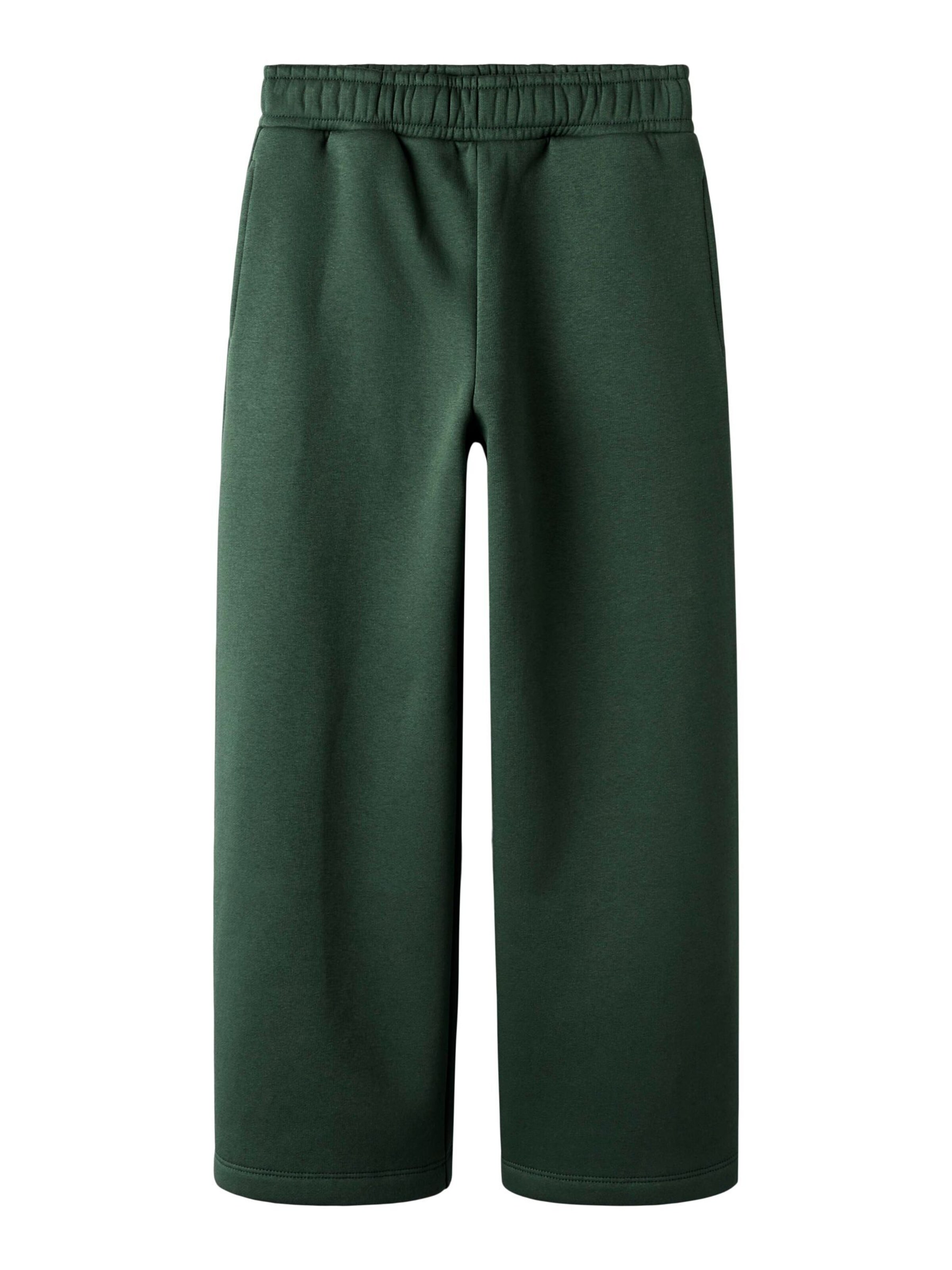 NAME IT - Pierna ancha Pantalón en verde: frente