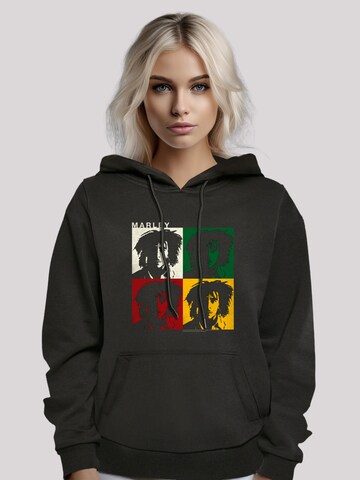Sweat-shirt 'Bob Marley Reggae Music Colour Blocks' F4NT4STIC en noir : devant