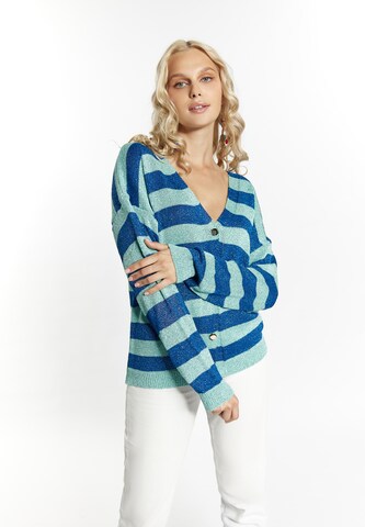 IZIA Gebreid vest in Blauw: voorkant