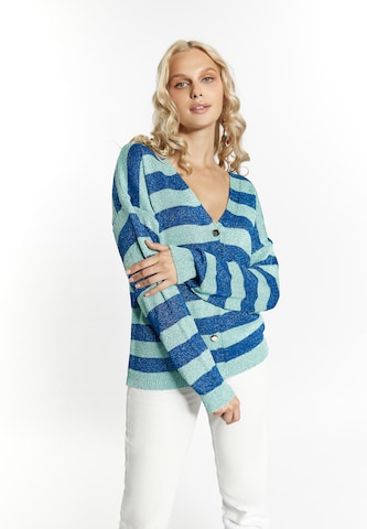 IZIA Gebreid vest in Blauw: voorkant