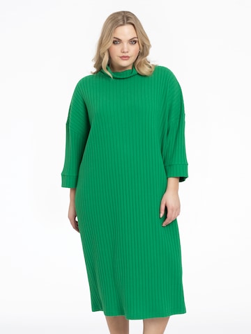 Yoek Dress in Green: front