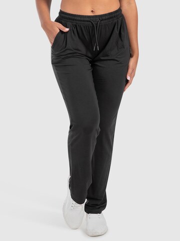 Smilodox Regular Pants in Black: front