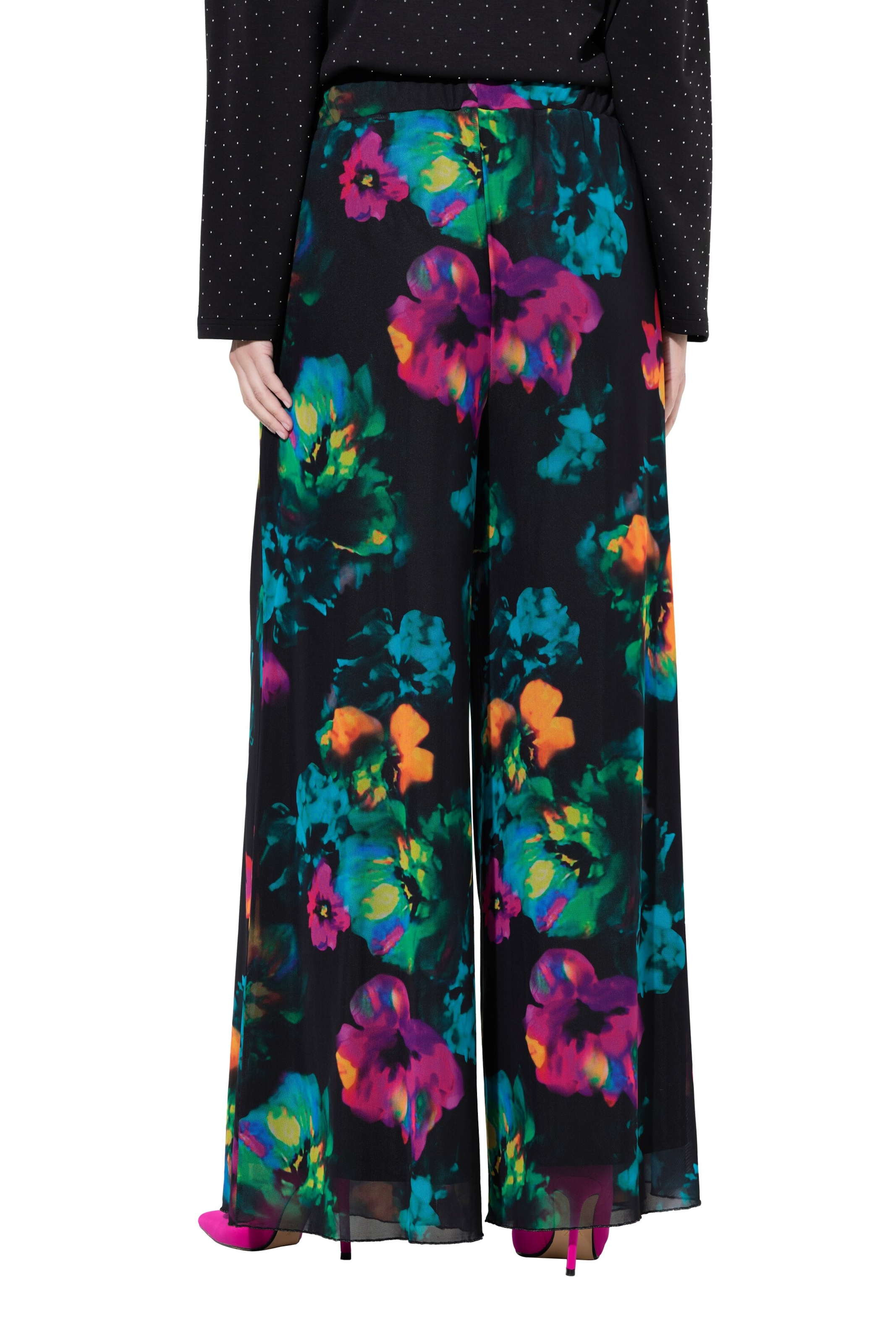 MIAMODA Wide leg Broek in Zwart