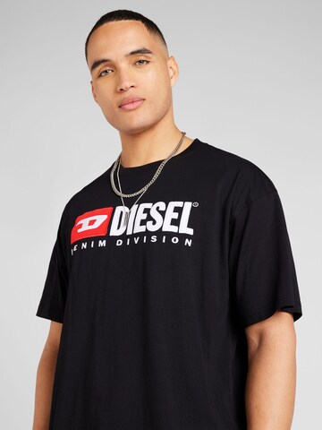 DIESEL - Camisa 'T-Boxt-Div' em preto