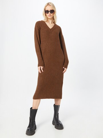 PIECES Knitted dress 'ILLA' in Brown