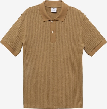 T-Shirt 'OPENP' MANGO MAN en beige : devant