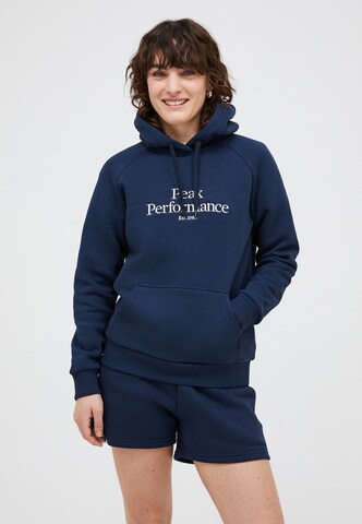 Sweat-shirt PEAK PERFORMANCE en bleu : devant