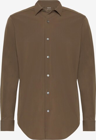 Boggi Milano Button Up Shirt in Brown: front