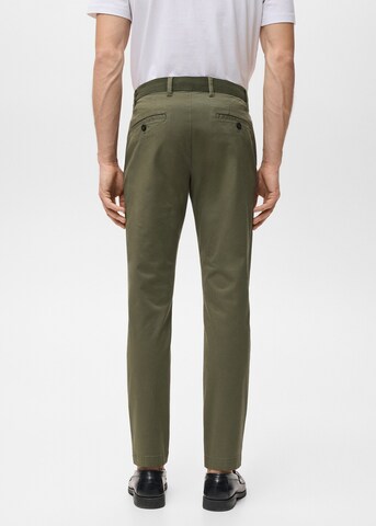 MANGO MAN Slim fit Pants 'Prato' in Green