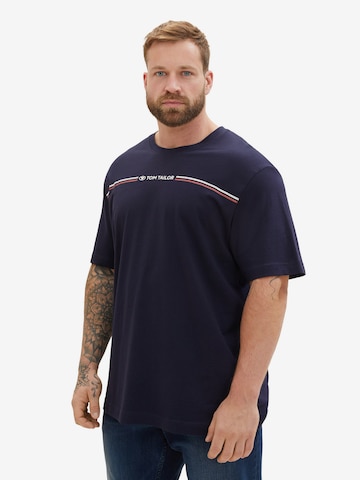 TOM TAILOR Men + T-Shirt in Blau