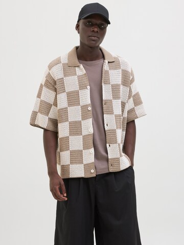 Vestes en maille 'Jcoathletico' JACK & JONES en beige : devant