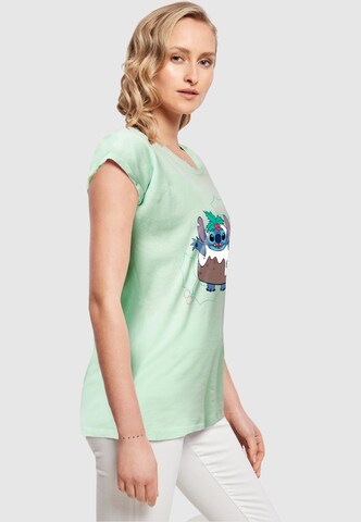 ABSOLUTE CULT T-Shirt 'Lilo And Stitch - Pudding Holly' in Grün