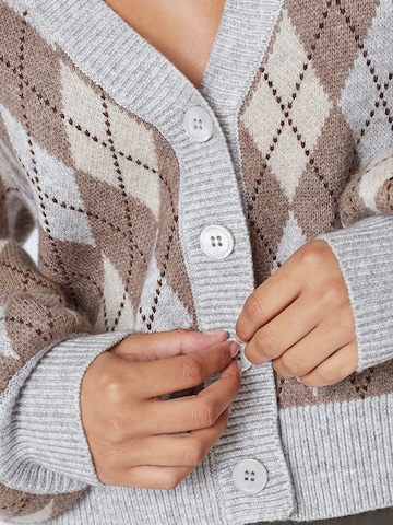 co'couture Gebreid vest 'Row' in Bruin