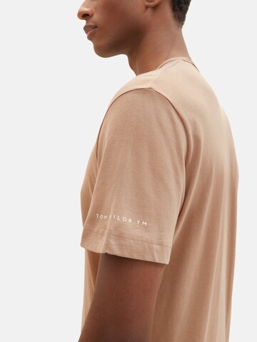 TOM TAILOR T-Shirt in Beige