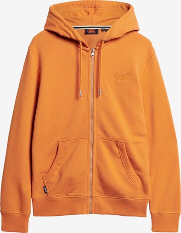 Superdry Zip-Up Hoodie in Orange: front