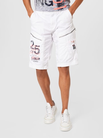 CAMP DAVID Pants in White: front