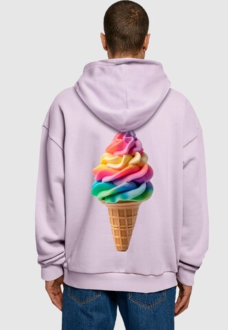 Merchcode Sweatshirt 'Pride Scoops' in Lila: Vorderseite