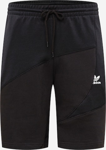 ADIDAS ORIGINALSregular Sportske hlače 'Аdicolor Interlock' - crna boja: prednji dio