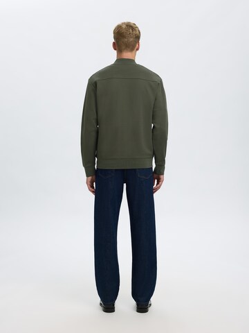 SELECTED - Sudadera con cremallera 'SLHMACK' en verde