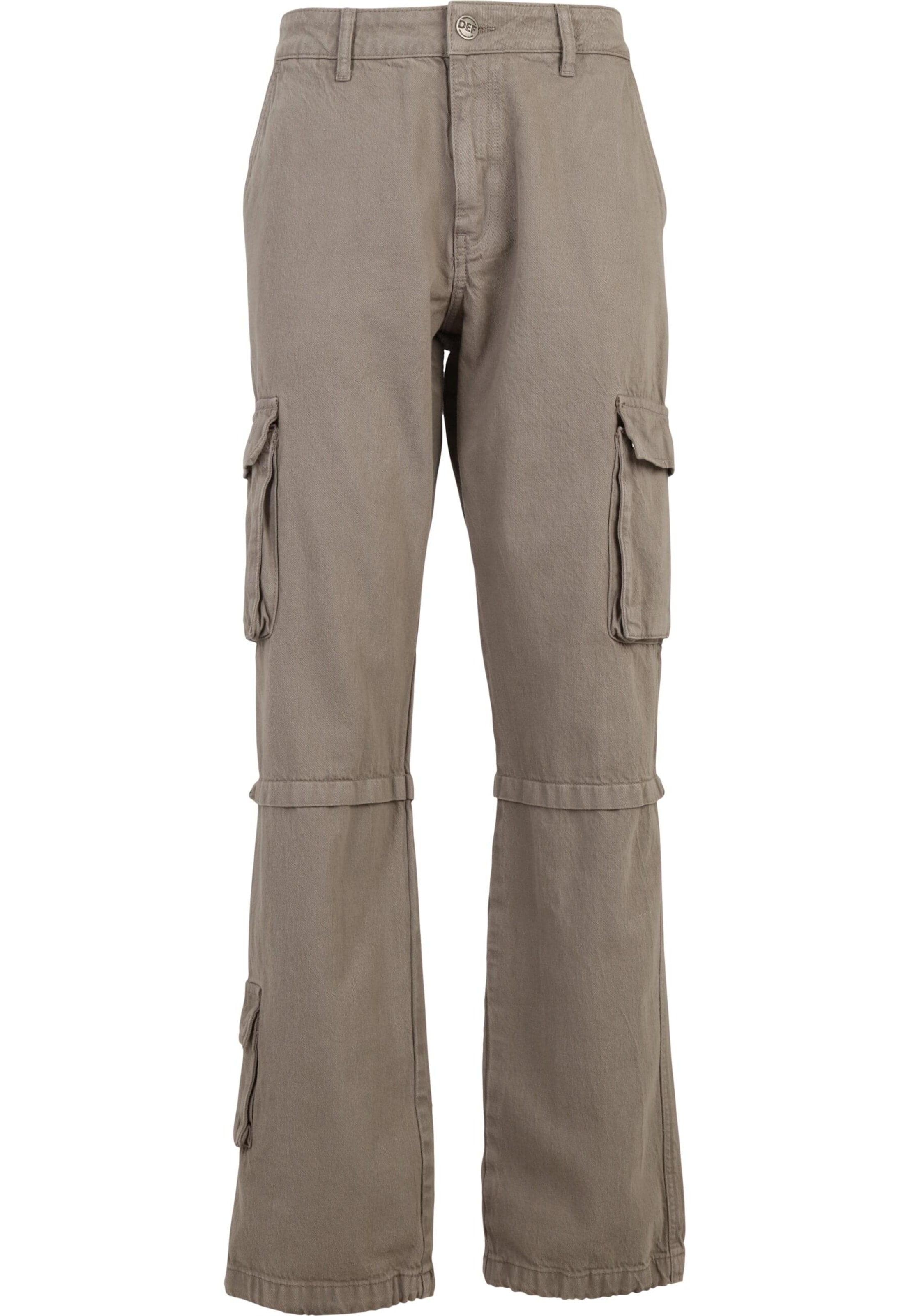 DEF Свободный крой Брюки-карго в Серый: спереди