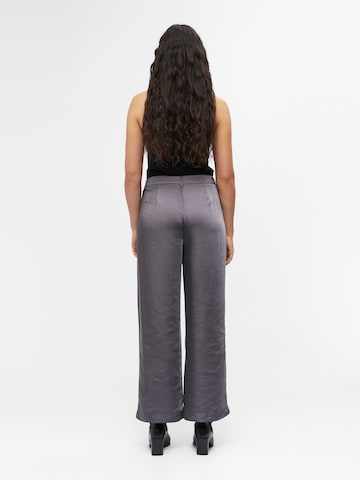OBJECT Loose fit Pleat-Front Pants 'DEBRA' in Grey