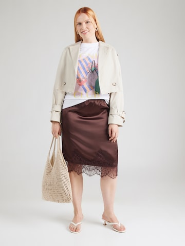 ONLY Carmakoma Skirt 'CARINDONA' in Brown