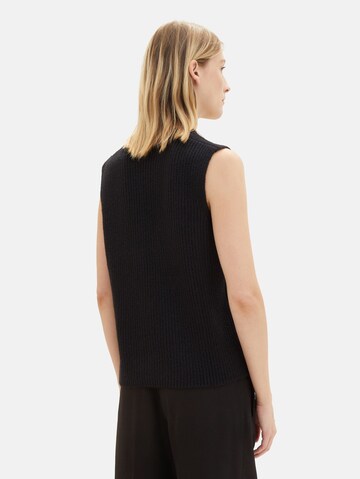 TOM TAILOR Knitted Top in Black