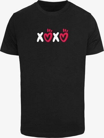Maglietta 'Valentines Day - Xoxo' di Merchcode in nero: frontale