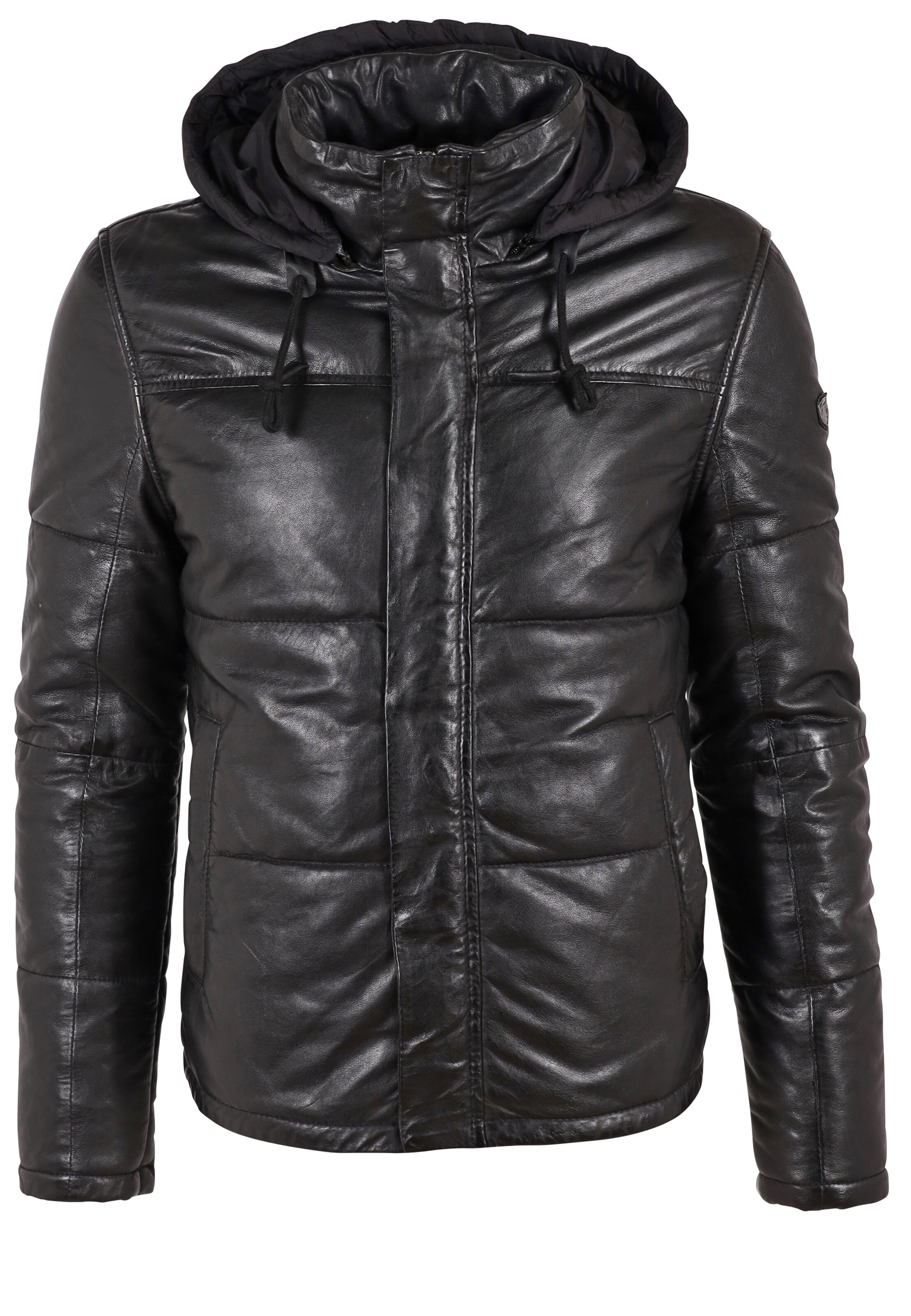 Männer Große Größen Gipsy Lederjacke in Schwarz - XT31678 Männer Große Größen Gipsy Lederjacke in Schwarz - XT31678