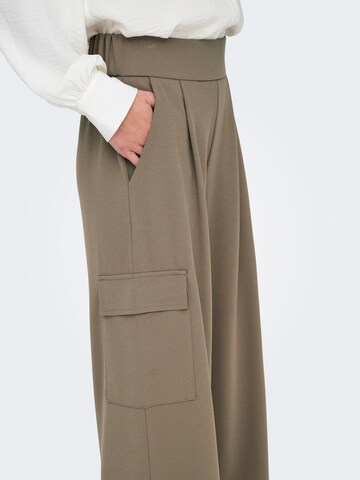 JDY Wide Leg Hose 'GEGGO' in Braun