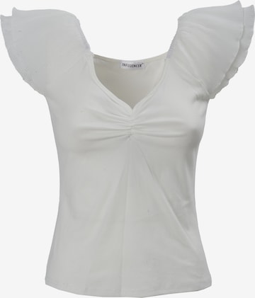 Influencer Top in Weiß: Vorderseite