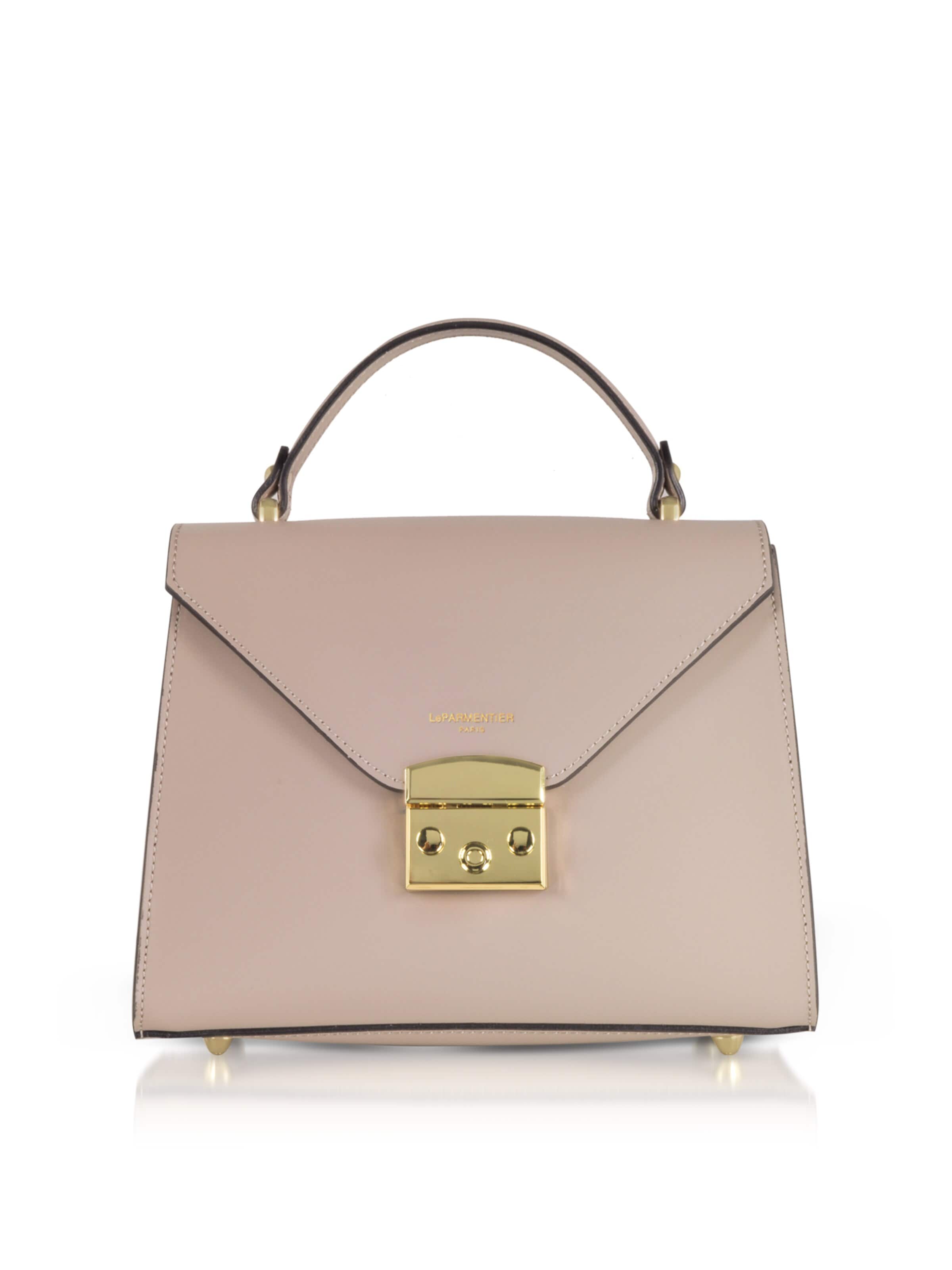 LeParmentier - Bolso de mano 'Peggy' en beige: frente