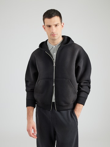 WEEKDAY Bluza rozpinana 'Simon' w kolorze czarny: przód