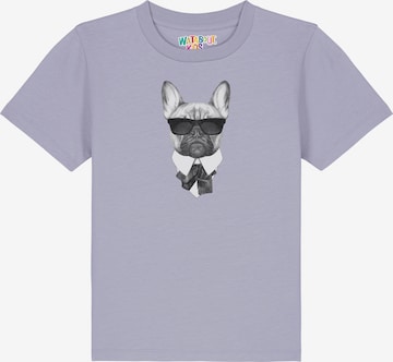 watabout.kids Shirt 'Ein Fescher Hund' in Lila: voorkant