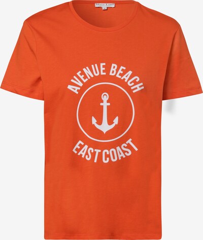 Marie Lund T-shirt en orange / blanc, Vue avec produit