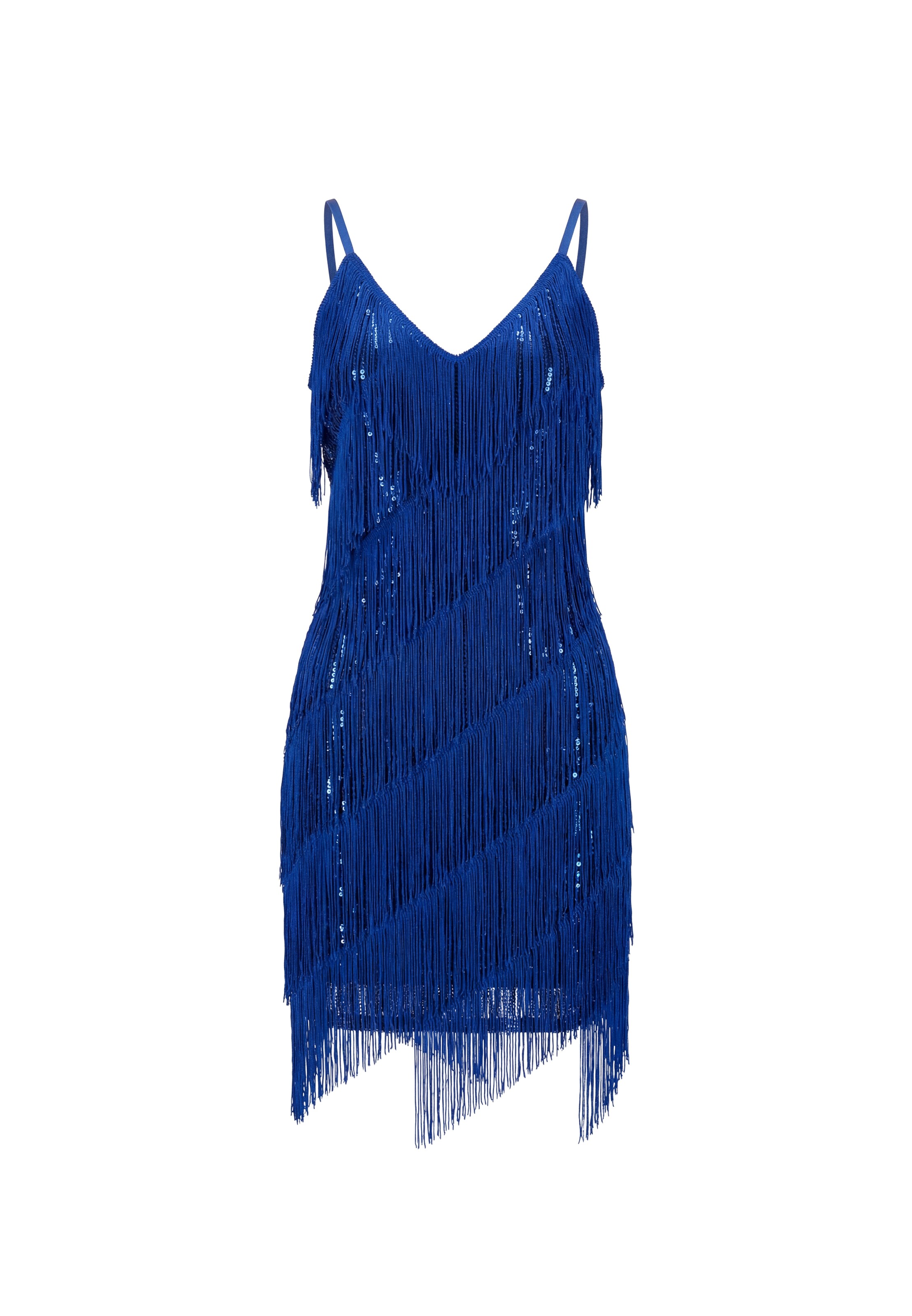 Robe de cocktail faina en bleu : devant