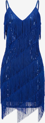 Robe de cocktail faina en bleu : devant
