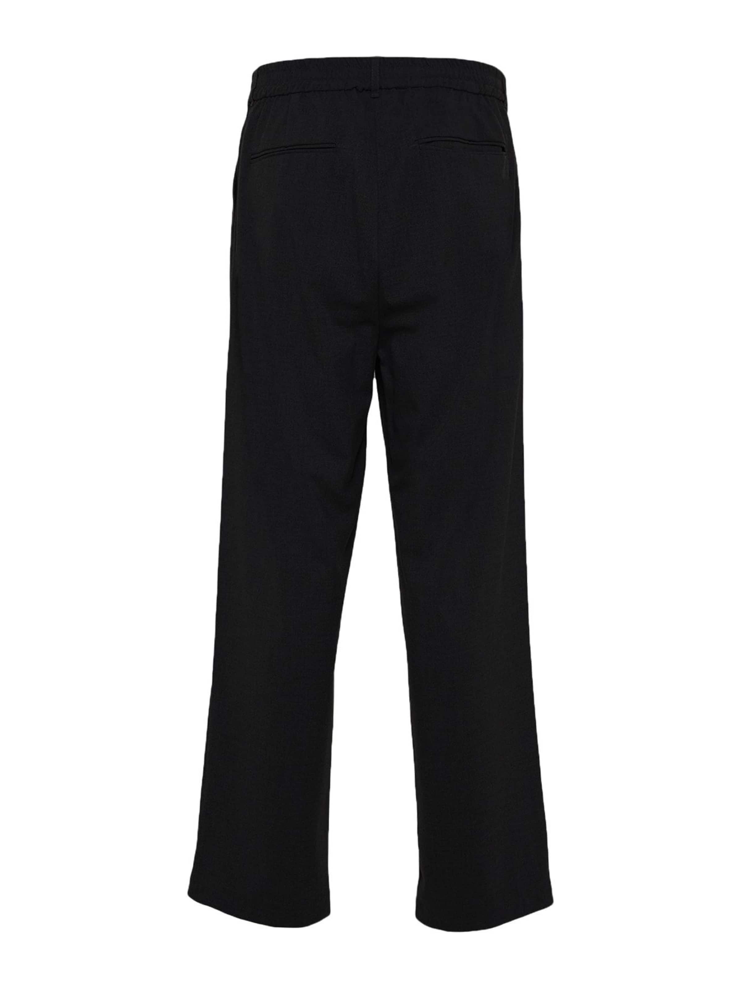 Trendyol Loosefit Bandplooibroek in Zwart