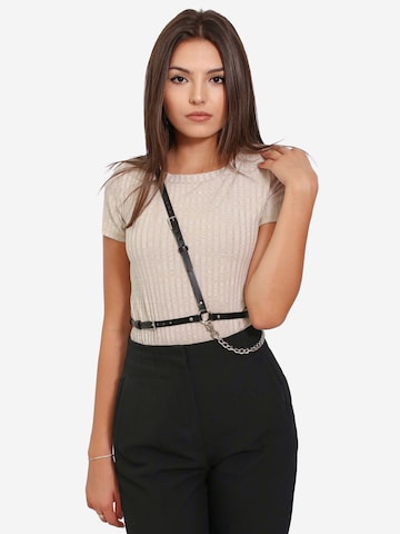 Haute Cuir Gürtel 'Thin Chain Harness'‌‌‌‌‌‌‌‌‌ in Schwarz