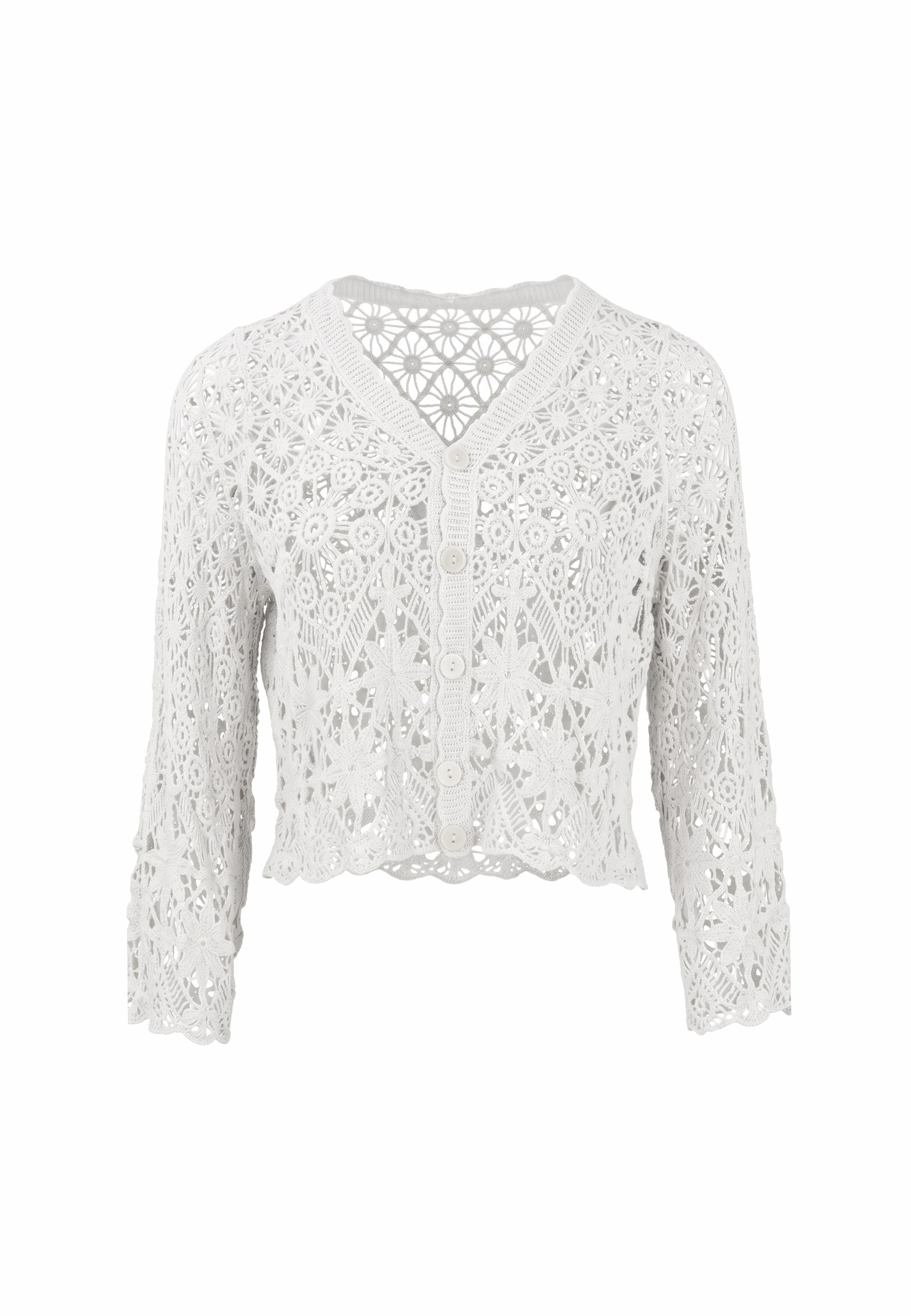 Cardigan 'Boho' IZIA en blanc : devant