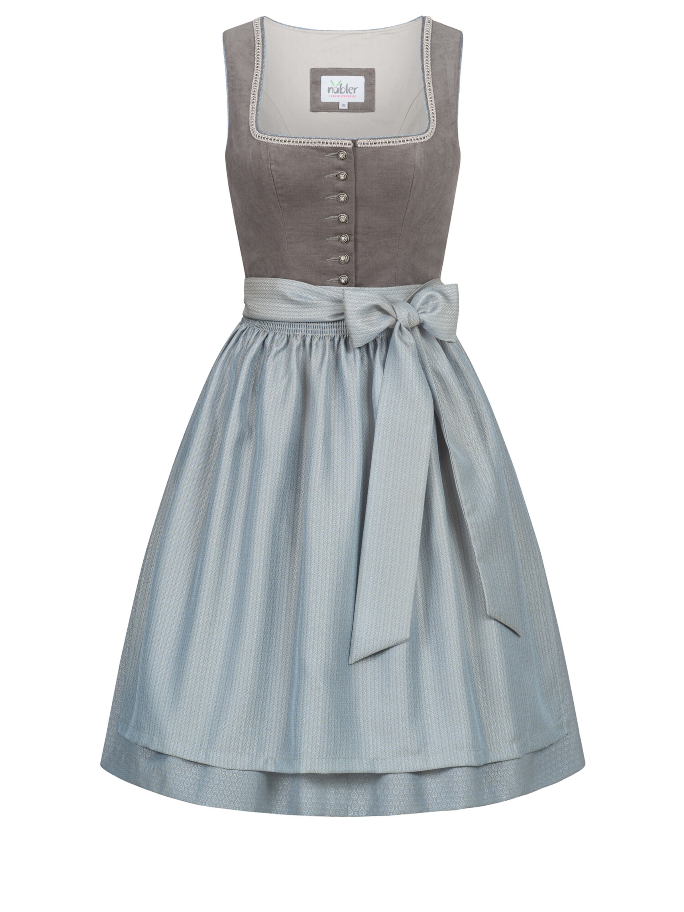 Trachtenhof Nübler Dirndl 'Dirndl mini Fabienne' in Grau: Vorderseite